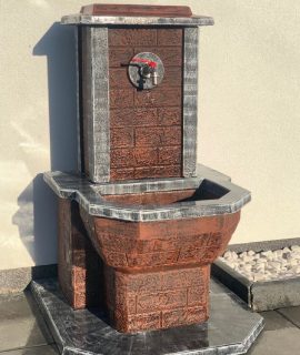 Stijlvolle betonnen waterfontein